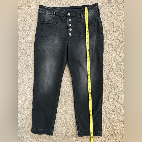 Anthropologie Pilcro and the Letterpress Straight Leg Gray Black Jeans 32 - Picture 10 of 11